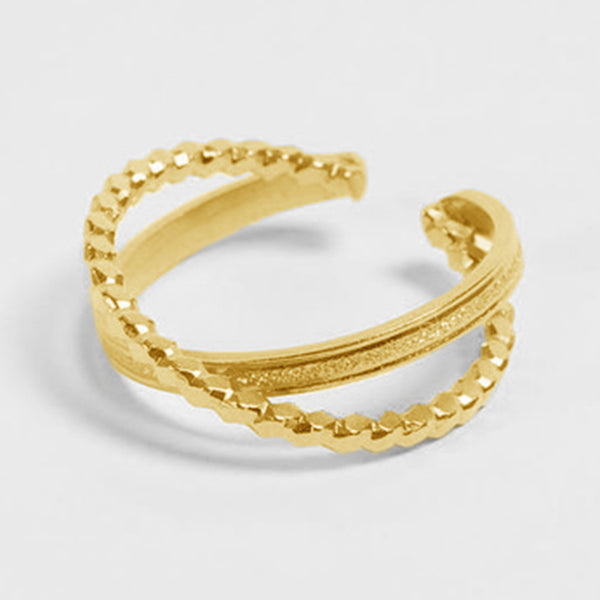 FJ0148 925 Sterling Silver X Shape Ring