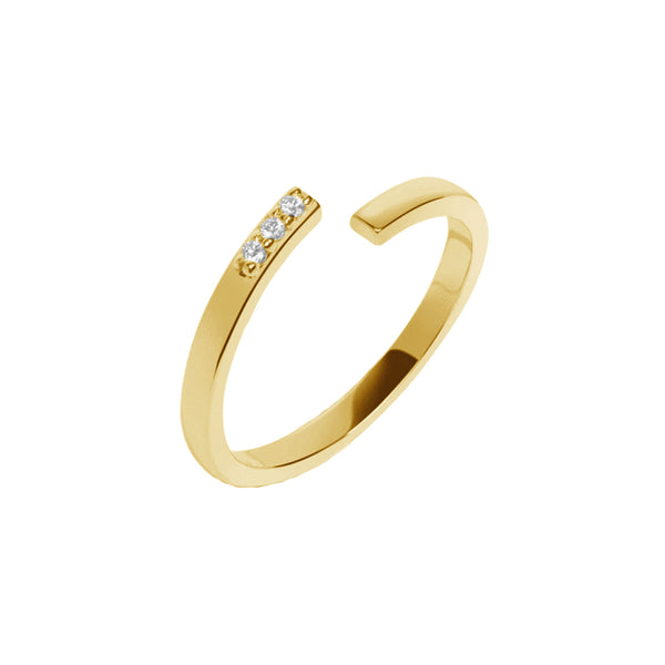 FJ0333 925 Sterling Silver Charming Opening Ring   Adjustable