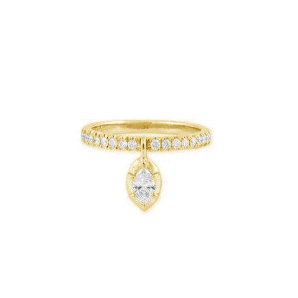 FJ0626 925 Sterling Silver Marquise CZ Band Ring