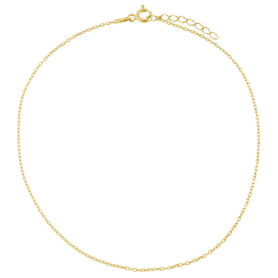 FA0011 925 Sterling Silver Chain Anklet