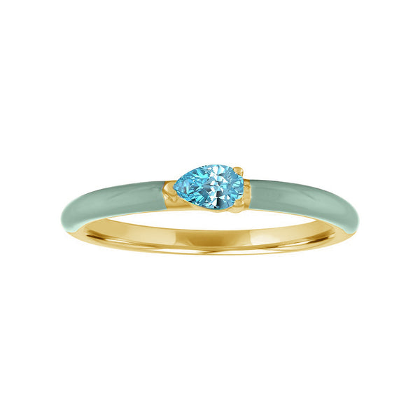 FJ0668 925 Sterling Silver Cubic Zircon Colorful Band Ring