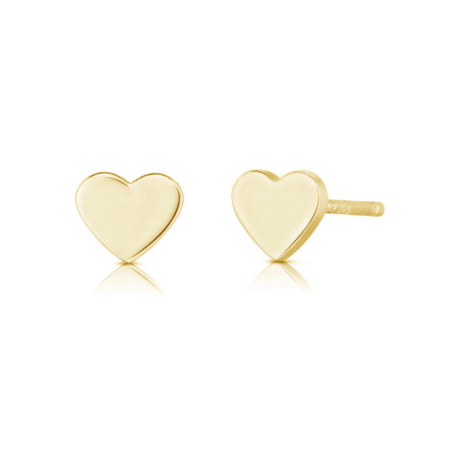 FE1250 925 Sterling Silver Mini Heart Stud Earrings