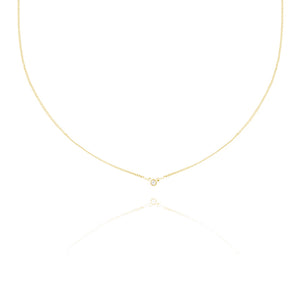 FX0053 925 Sterling Silver Basic Diamond Necklace