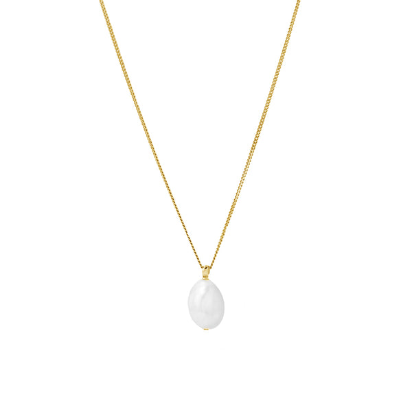 FX0506 925 Sterling Silver Bold Pearl Pendant Necklace