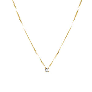 FX0077 925 Sterling Silver Medium Diamond Pendant Necklace