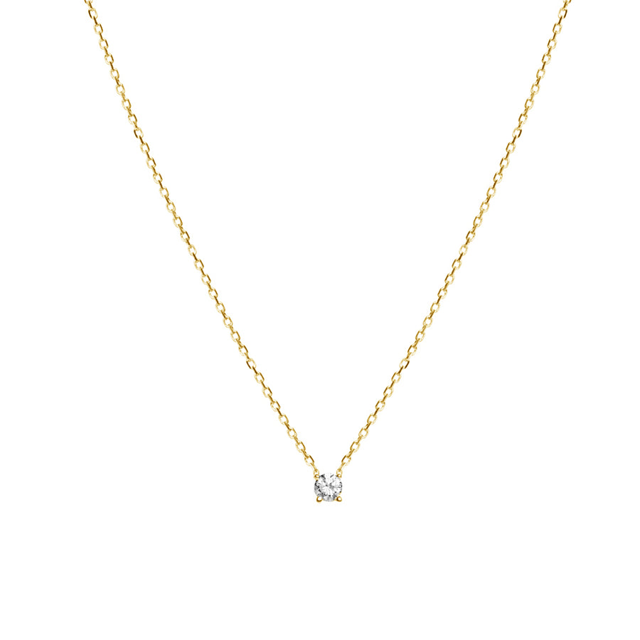 FX0077 925 Sterling Silver Medium Diamond Pendant Necklace