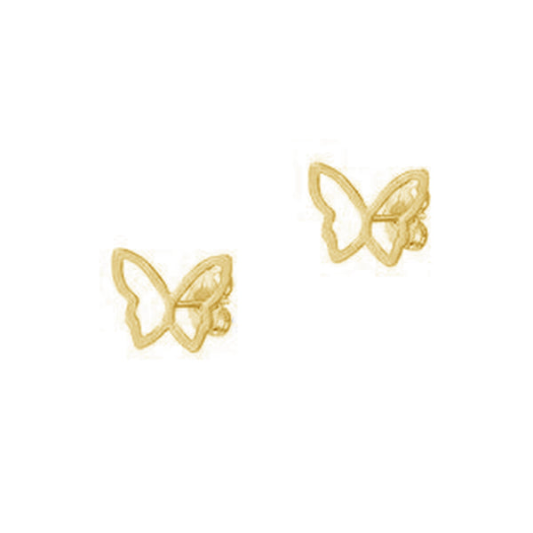FE0870 925 Sterling Silver Butterfly Stud Earrings
