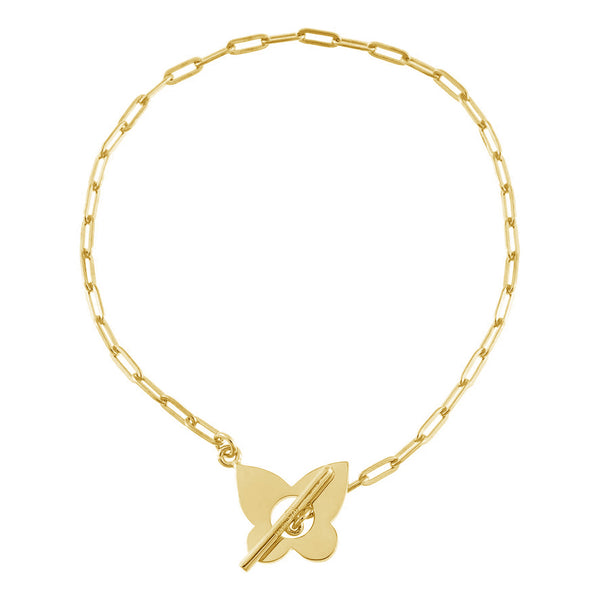 FS0155 925 Sterling Silver Open Butterfly Link Bracelet