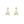 FE1929 925 Sterling Silver Baguette Round CZ Stud Earrings
