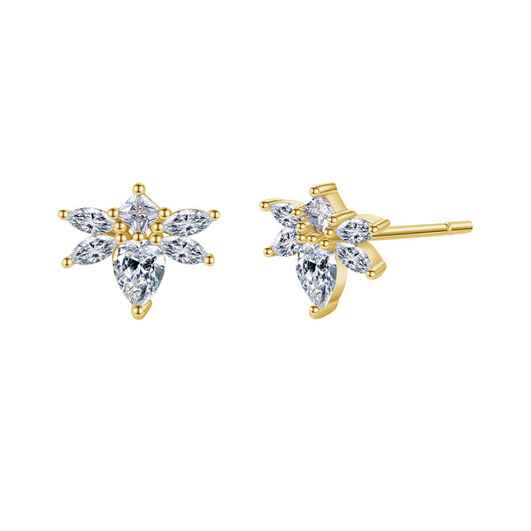 FE1863 925 Sterling Silver Firefly CZ Stud Earring