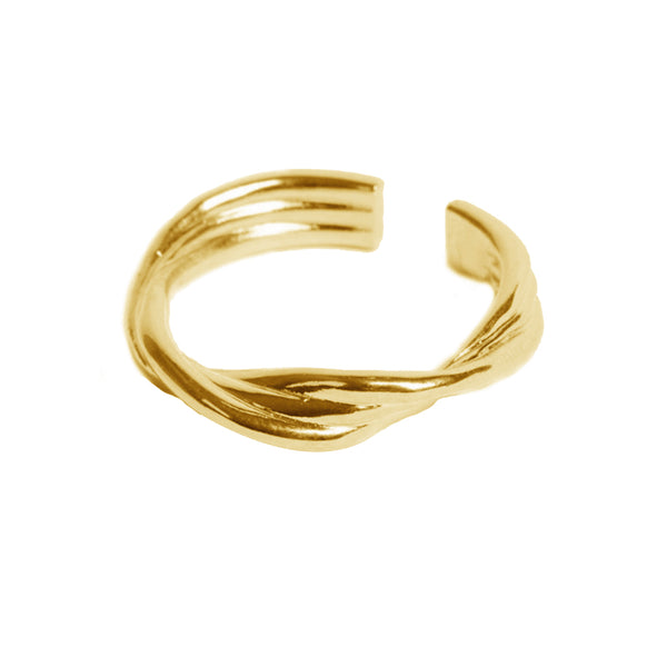 FJ0606 925 Sterling Silver Twist Rope Open Ring