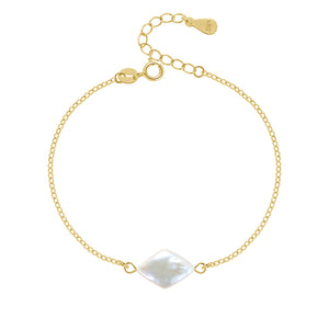 FS0236 925 Sterling Silver Baroque Pearl Bracelets