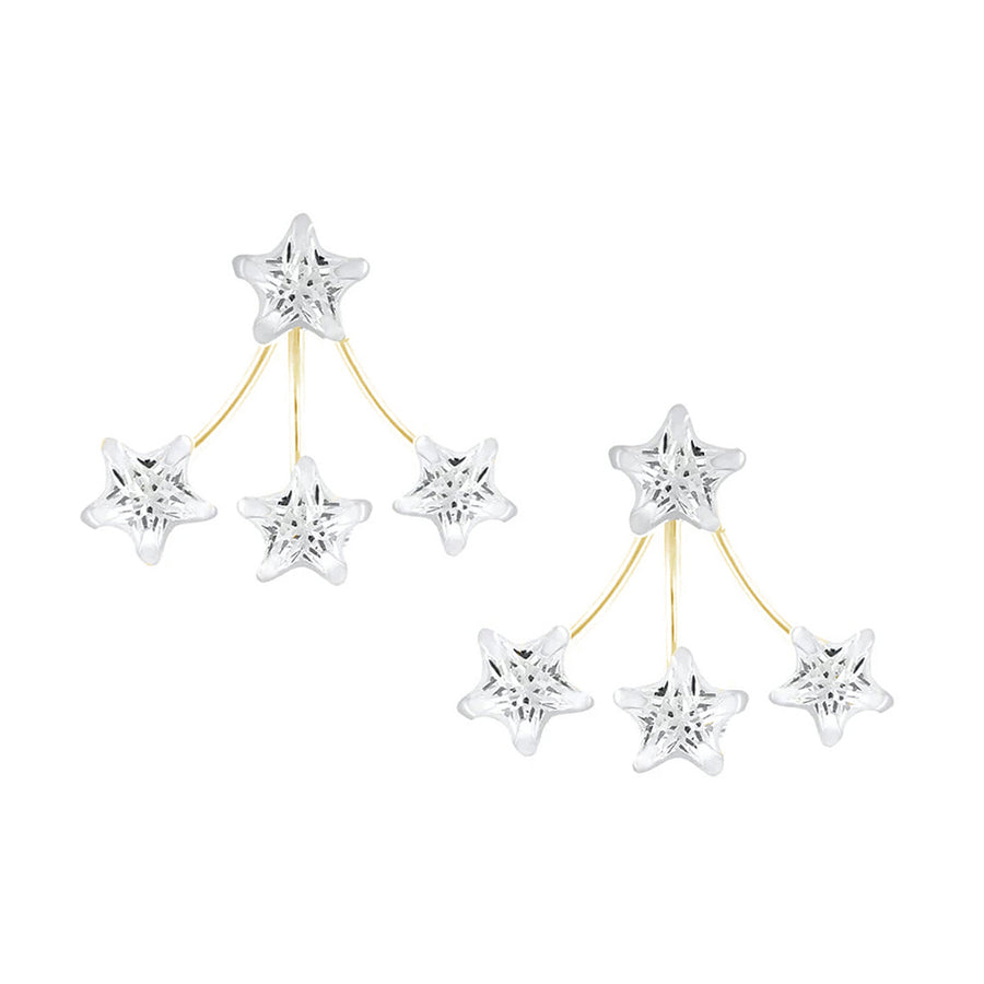 FE0130 925 Sterling Silver twinkling star Earrings