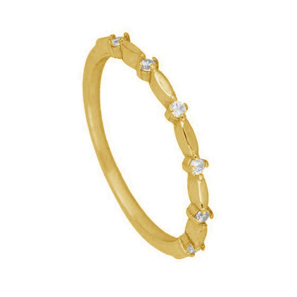 FJ0310 925 Sterling Silver Liam Mini White Zircons Ring