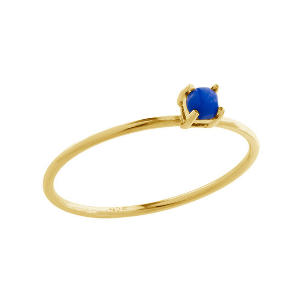 FJ0701 925 Sterling Silver Minimal Lapis Size Ring