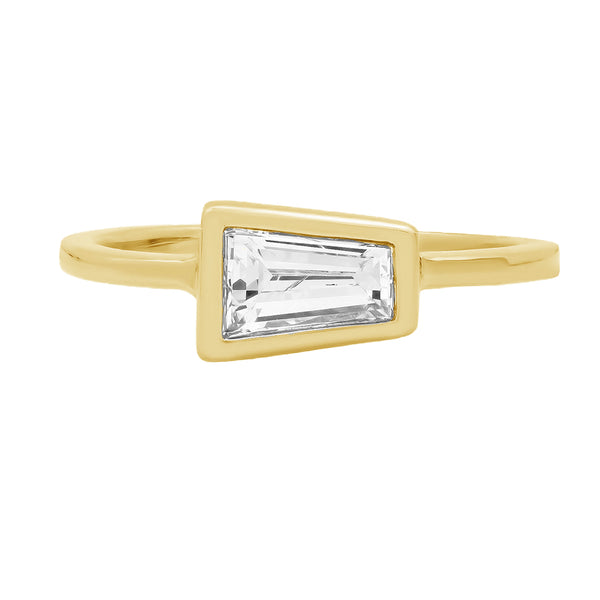 FJ0540 925 Sterling Silver Baguette CZ Women Ring