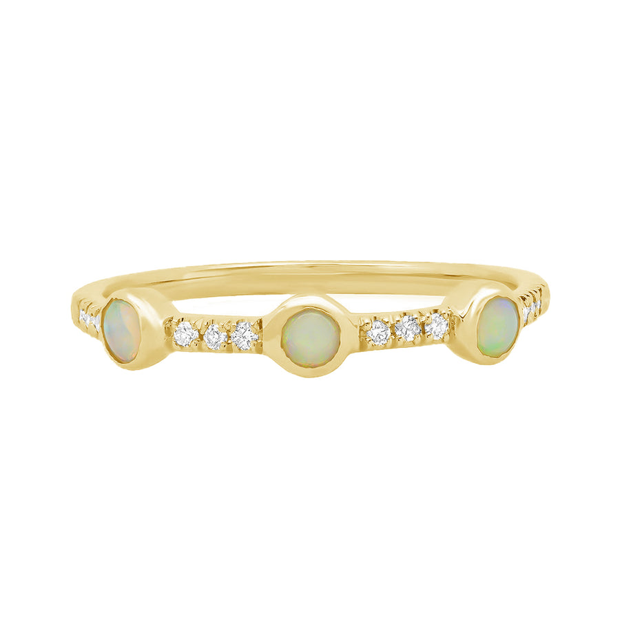 FJ0613 925 Sterling Silver Knot Bamboo Opal Ring