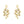 FE0285 925 Sterling Silver Gold Snake Stud Earrings