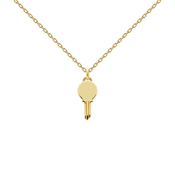 FX0398 925 Sterling Silver Key Pendant Necklace