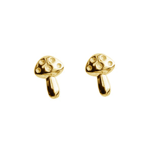 FE1522 925 Sterling Silver Cute Mushroom Stud Earring