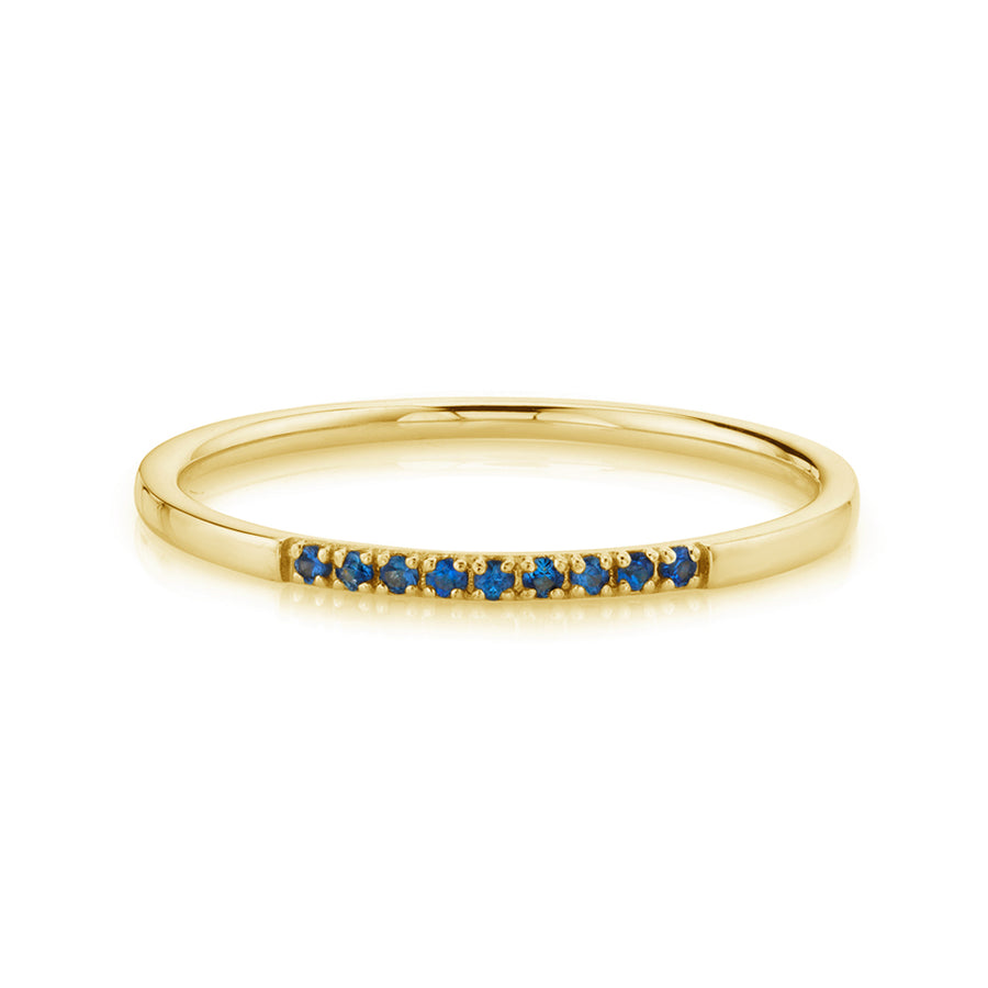 FJ0442 925 Sterling Silver Blue Zircon Eternity Ring