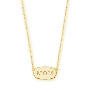 FX0492 925 Sterling Silver Mom Tag Necklace