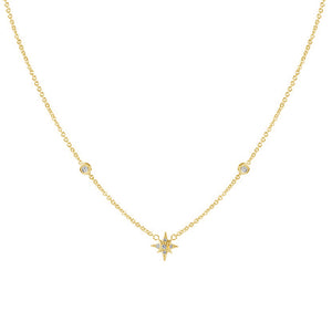 FX0450 925 Sterling Silver Shining Star Zircon Necklace