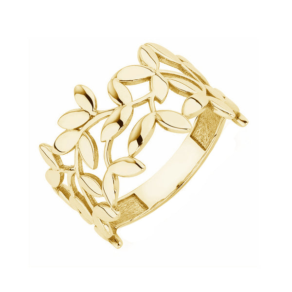 FJ0749 925 Sterling Silver Olive Leaf Ring