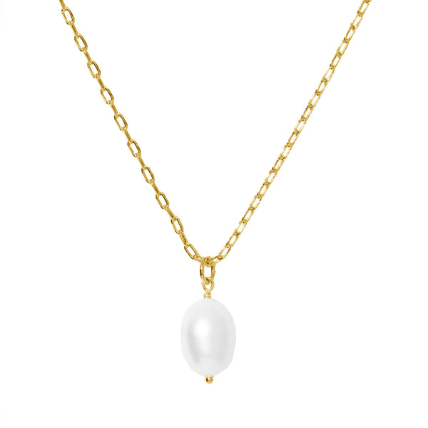 FX0362 925 Sterling Silver Pearl Drop Necklace
