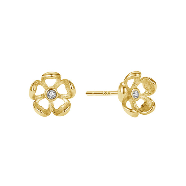 FE1885 925 Sterling Silver Tudor Rose Women Stud Earring