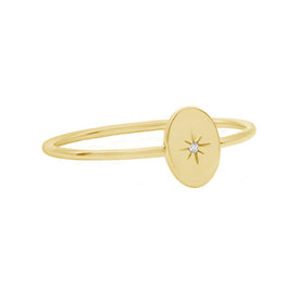 FJ0513 925 Sterling Silver Star Coin Ring