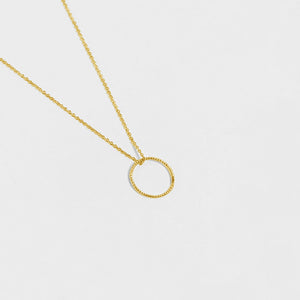 FX0182 925 Sterling Silver Simple Ring Necklace