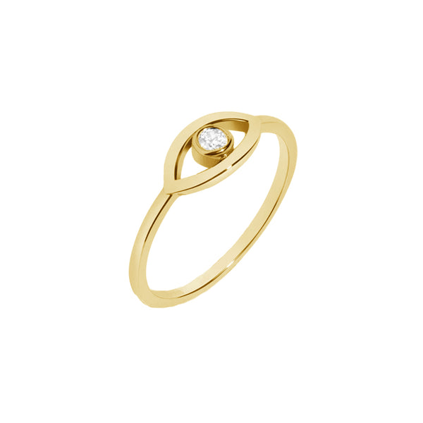 FJ0340 925 Sterling Silver Devil Eye Ring