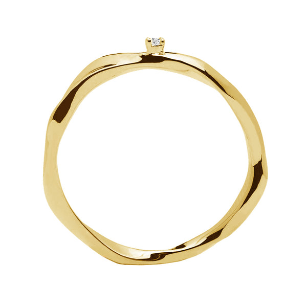 FJ0230 925 Sterling Silver Unique Zircon Ring