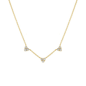 FX0715 925 Sterling Silver Triple Heart Necklace