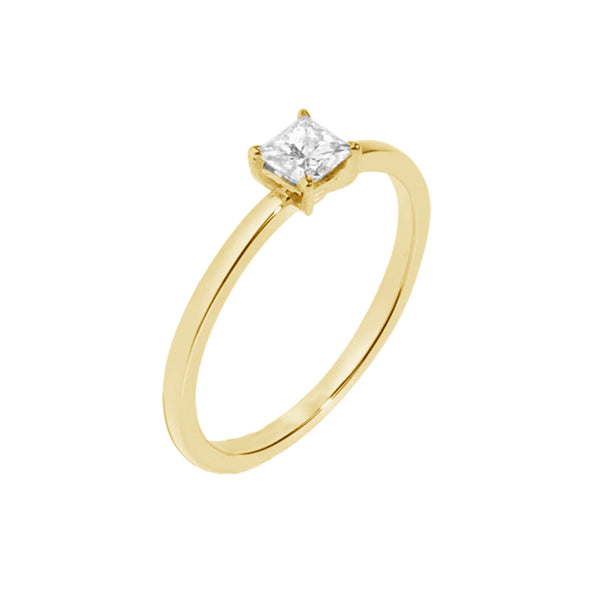 FJ0327 925 Sterling Silver Minimalist Diamond Ring