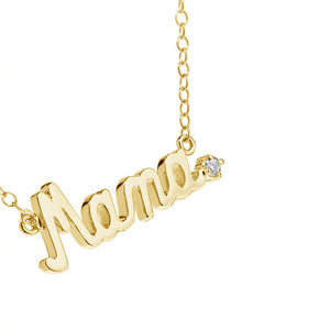 FX0496 925 Sterling Silver Gold Mama Necklace
