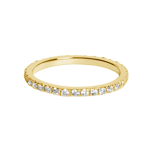 FJ0045 925 Sterling Silver Zircon Eternity Ring