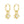 FE0896 Sun Moonstone Huggie Hoops Earrings