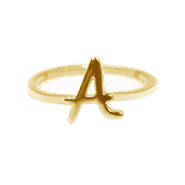 FJ0408 925 Sterling Silver Roman Initial Ring