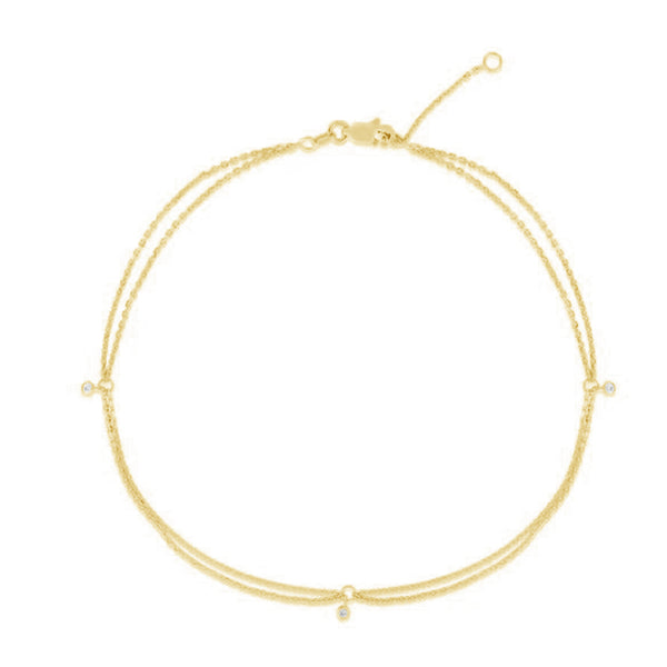 FS0181 925 Sterling Silver Zircon Drip Bracelet