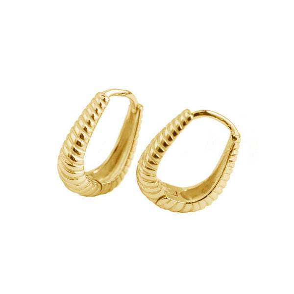 YHE0314 925 Sterling Silver Gemtry Twist Hoop Earrings