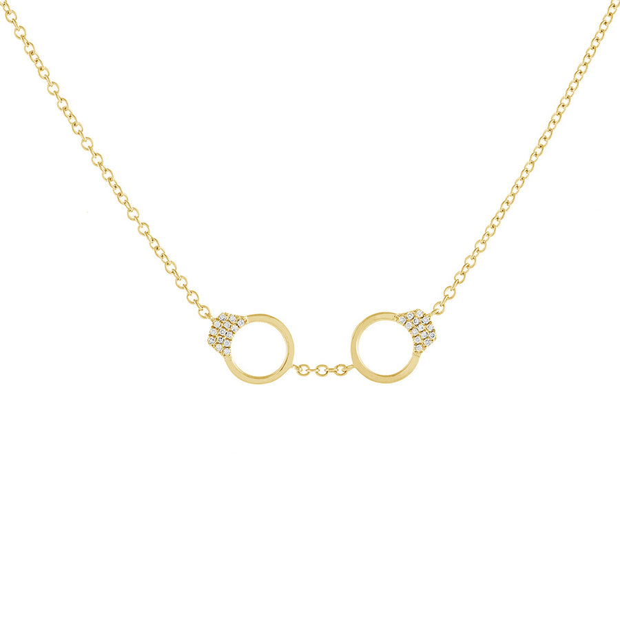FX0201 925 Sterling Silver Handcuffs Necklace
