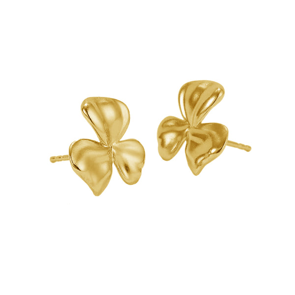 FE1278 925 Sterling Silver Petal Studs Earrings