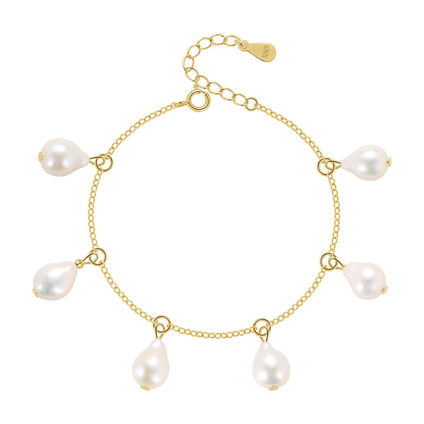 FS0239 925 Sterling Silver Fraeshwater Pearl Bracelets