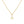 FX0544 925 Sterling Silver Gold Letter Pendant Necklace