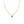 FX0663 925 Sterling Silver Emerald Pear Solitaire Necklace