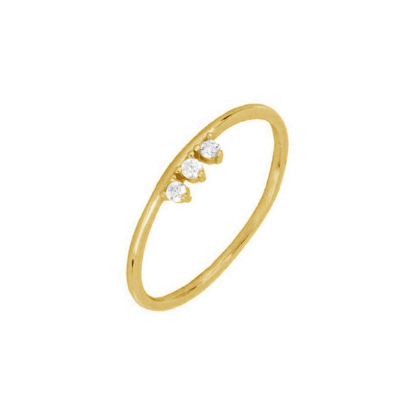 FJ0316 925 Sterling Silver Mini Diamond Ring