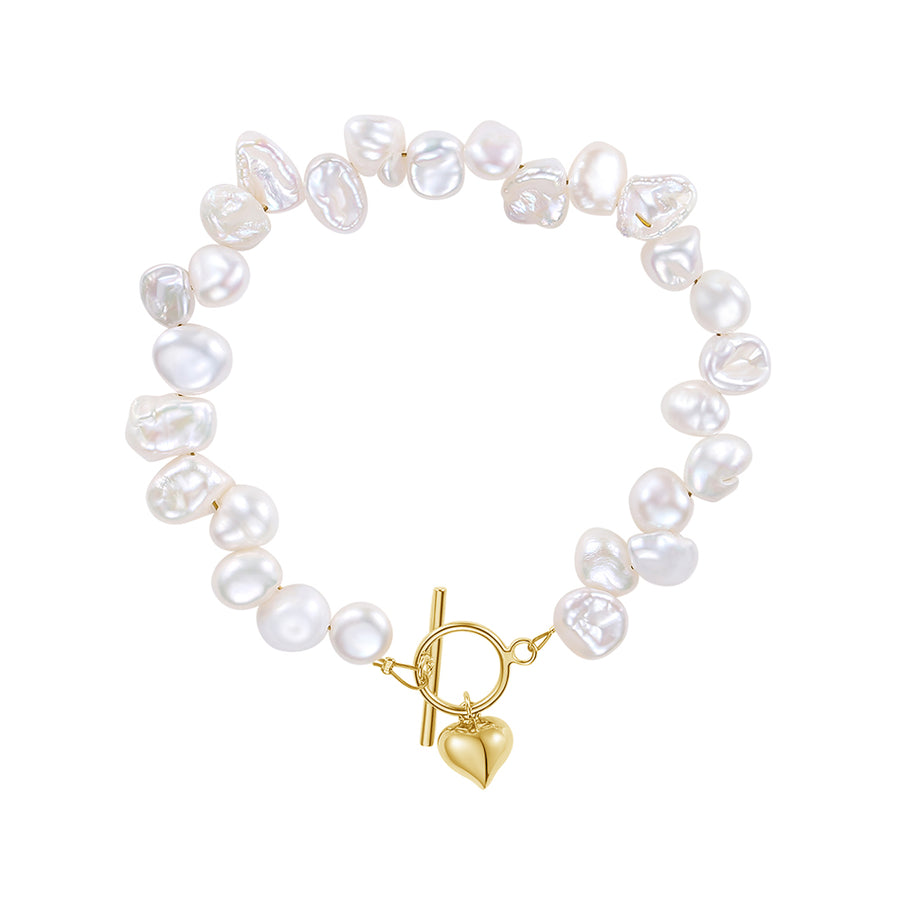 FS0246 925 Sterling Silver Baroque Pearl Bracelets