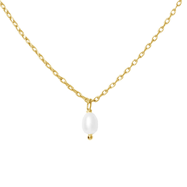 FX0361 925 Sterling Silver Mini Pearl Pendant Necklace